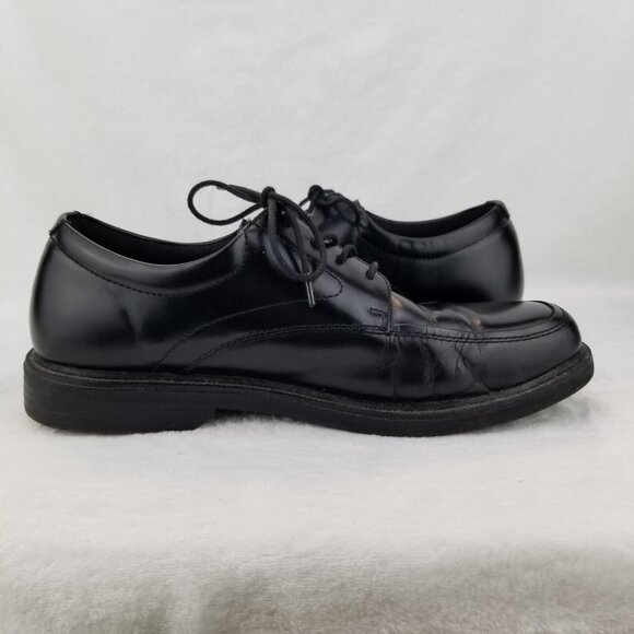 ✅Nunn Bush Men\'s 10M Slip Resistant Leather Oxford Shoes BLACK Comfort Lace Up